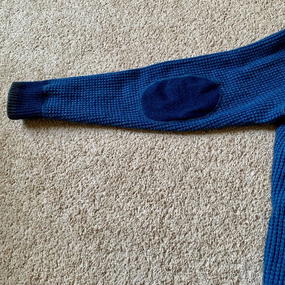 Mens Zippered Sweater With Elbow Patches - Picture 4 of 4